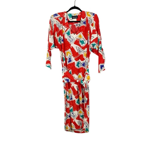 Vintage Dresses & Skirts - Vintage Carole Little for Saint Tropez West printed dress